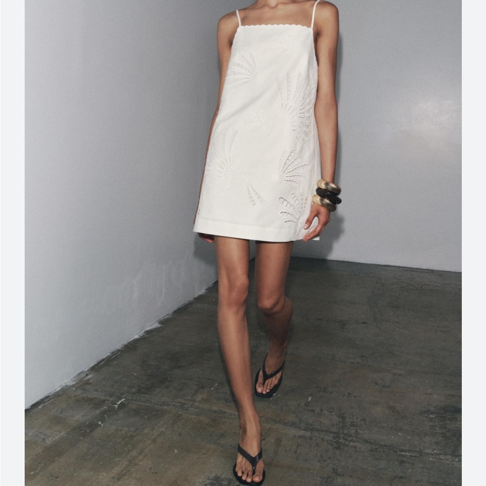 Zara white mini dress